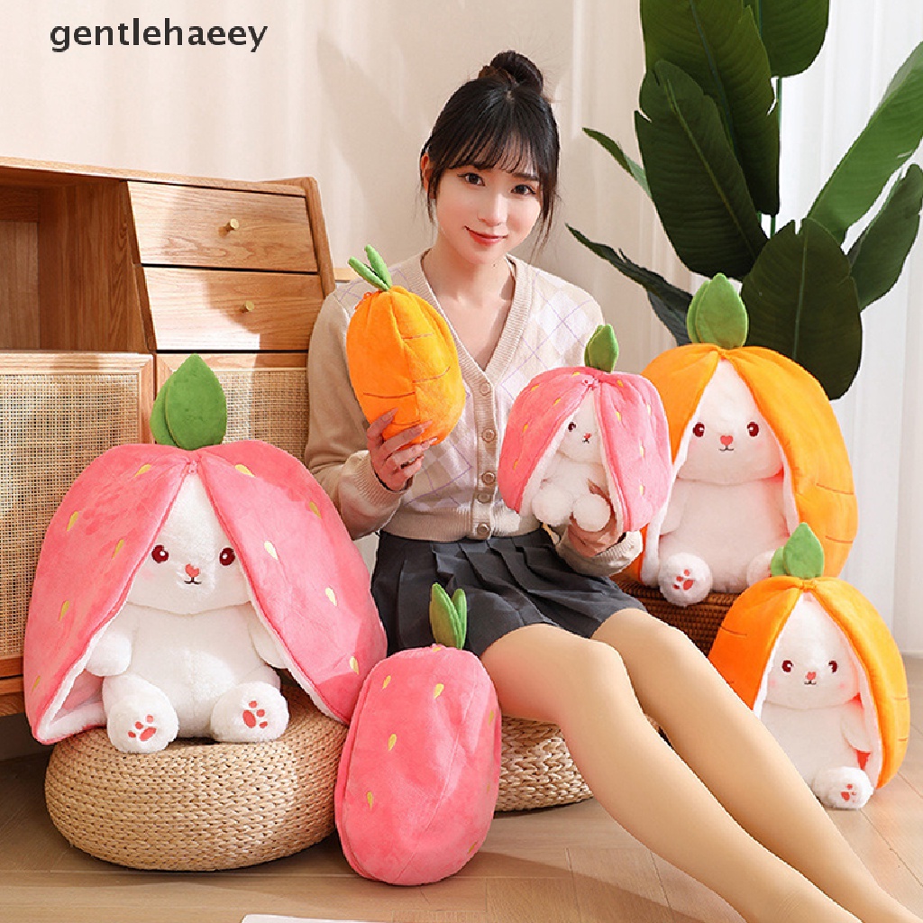 Đồ Chơi Nhồi Bông Hình Thỏ / Cà Rốt / Dâu Tây Dễ Thương