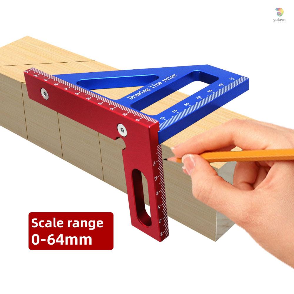 Thước Đo Gỗ 45 / 90 Độ Bằng Hợp Kim Nhôm Chất Lượng Cao
