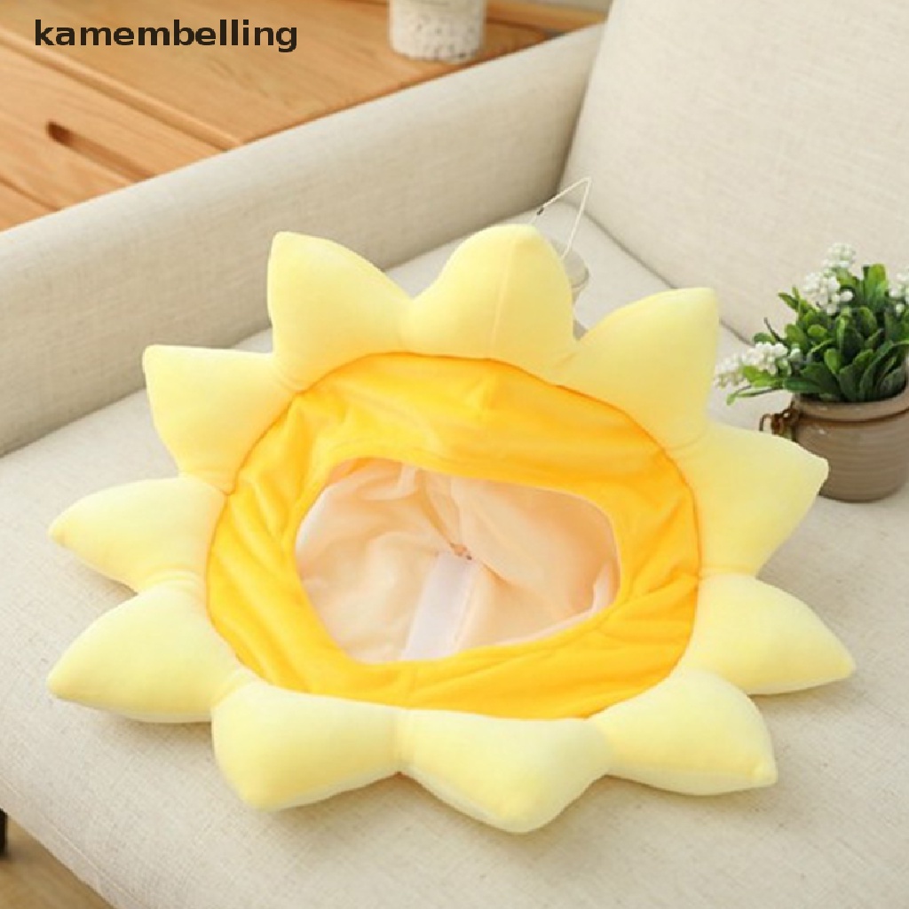 Kamembelling Mũ Hình Hoa Hướng Dương Hoạt Hình Nhồi Bông Dùng Làm Đạo Cụ Chụp Ảnh