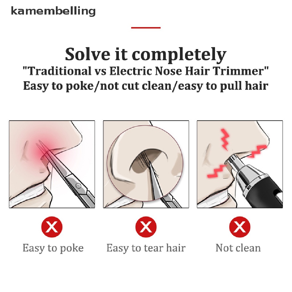 Tông Đơ Cắt Tỉa Lông Tai Và Mũi Di Động Có Thể Tháo Rời Cho Nam