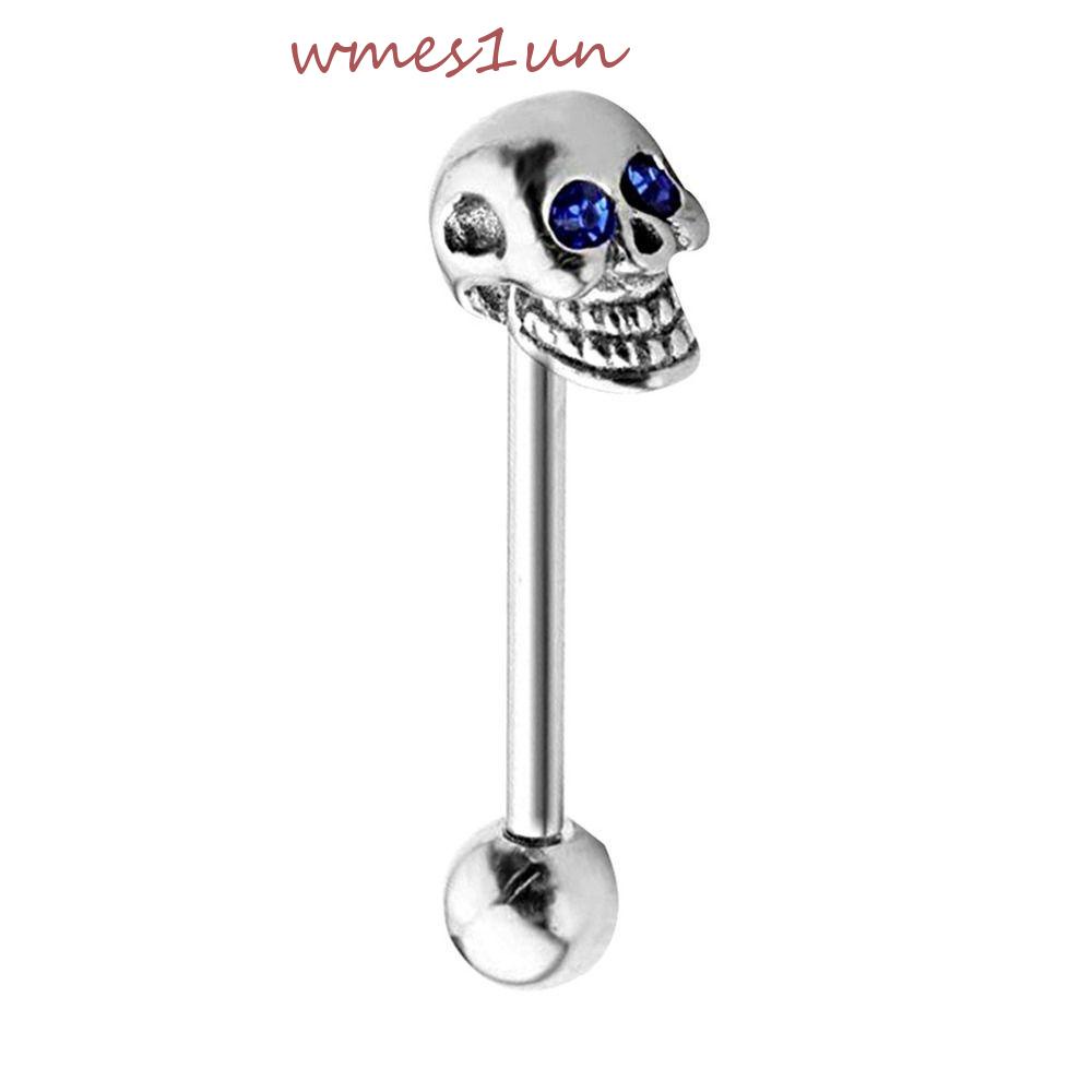 Khuyên Xỏ Cơ Thể WMES15H Màu Xanh Dương Sáng Bóng Phong Cách Đường Phố Hip Hop Thời Trang|Khuyên Xỏ Lưỡi Thời Trang Cá Tính