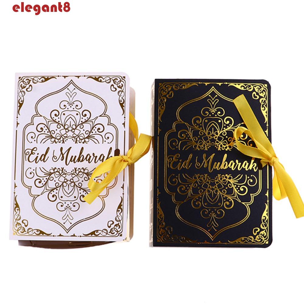 Bộ 10 Hộp Đựng Kẹo Hình Cuốn Sách Eid Mubarak Ramadan