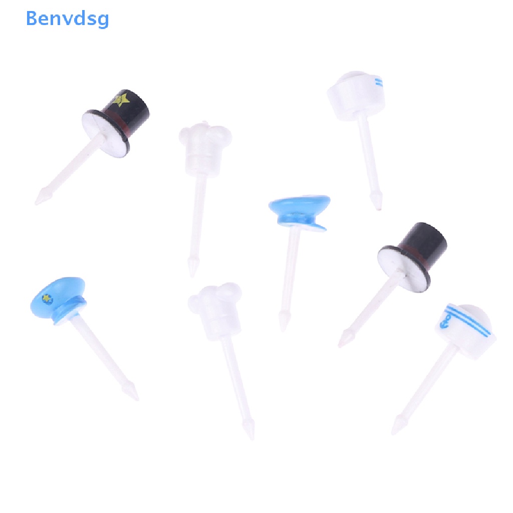 Bộ 8 Nĩa Ăn Trái Cây / Tráng Miệng Mini Bằng Nhựa Họa Tiết Hoạt Hình Cho Bé