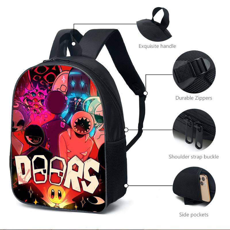 Ba Lô Đeo Vai GT2 Doors roblox Cỡ Lớn Thoáng Khí In Họa Tiết Cá Tính Thời Trang Cho Nam Và Nữ