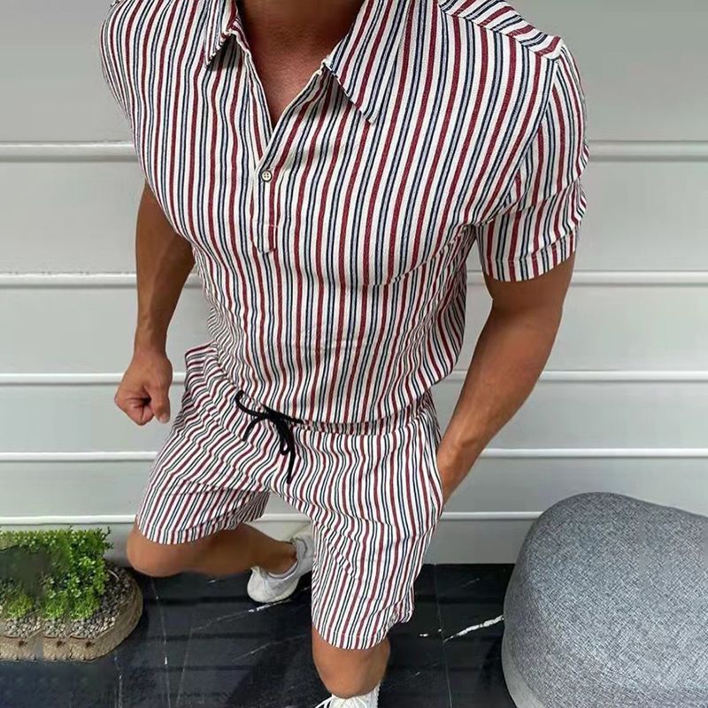 Bộ Áo Sơ Mi Ngắn Tay In Họa Tiết + Quần Xinh Xắn Dành Cho Nữ