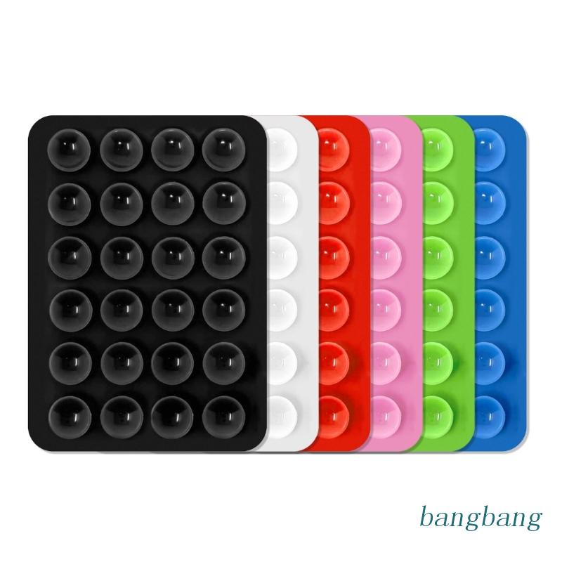 Bang Ốp Điện Thoại Silicon Có Giác Hút Chống Trượt Màu Đen / Trắng / Xanh Dương / Xanh Lá / Đỏ / Hồng