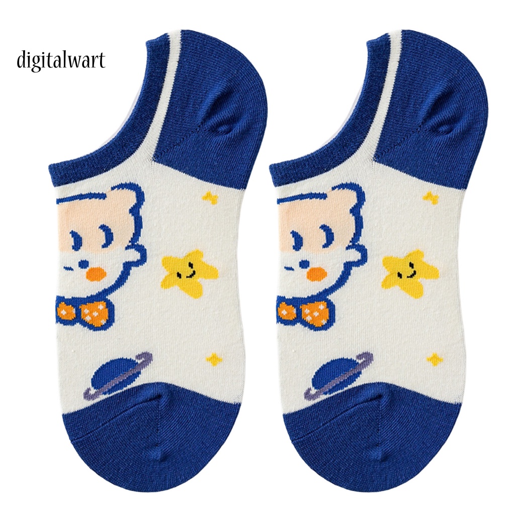 Kỹ Thuật Số| 1 Đôi Vớ Siêu Mềm Mại Thấm Hút Mồ Hôi Chống Trượt In Họa Tiết Hoạt Hình Dễ Thương