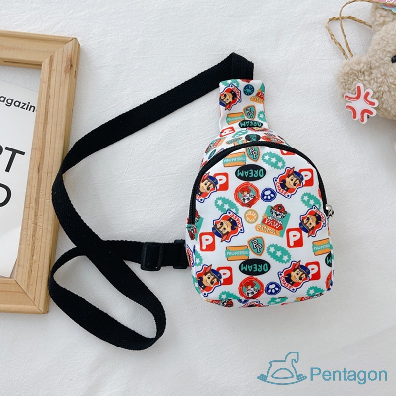 Túi Đeo Chéo Ngực Siêu Nhẹ In Họa Tiết Hoạt Hình Dễ Thương Phong Cách Hàn Quốc Cho Bé