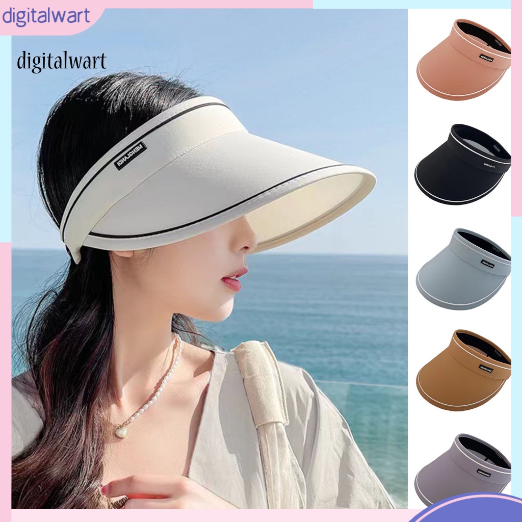 Kỹ Thuật Số| Mũ Rộng Vành Chống Nắng Thoáng Khí Nhiều Màu Sắc Nhanh Khô Không Tạo Tiếng Anh Trang Trí Chữ Cho Nữ
