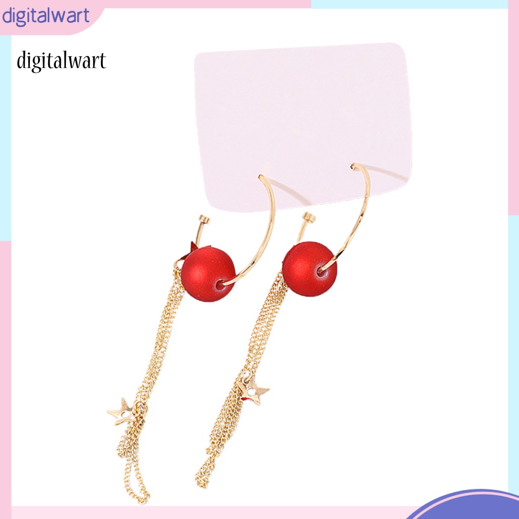 Kỹ Thuật Số| 1 Đôi Bông Tai Dáng Dài Đính Hạt Thanh Lịch Cho Nữ