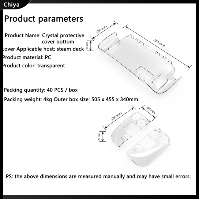 Vỏ Cứng Trong Suốt Bảo Vệ Cho Tay Cầm Chơi Game Hơi Nước