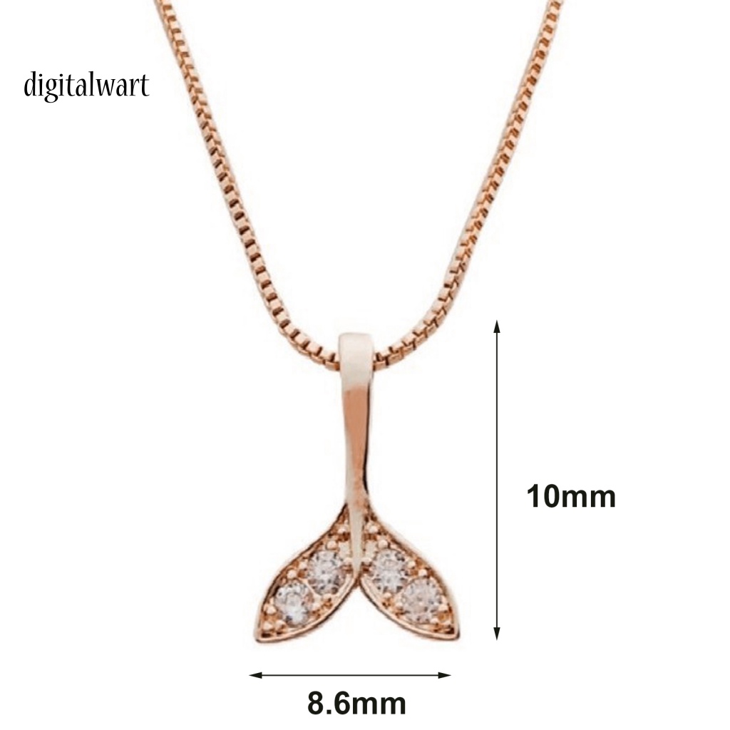 Kỹ Thuật Số| Vòng cổ Mặt Hình Đuôi Nàng Tiên Cá Đính Đá Lấp Lánh Thời Trang Cho Nữ