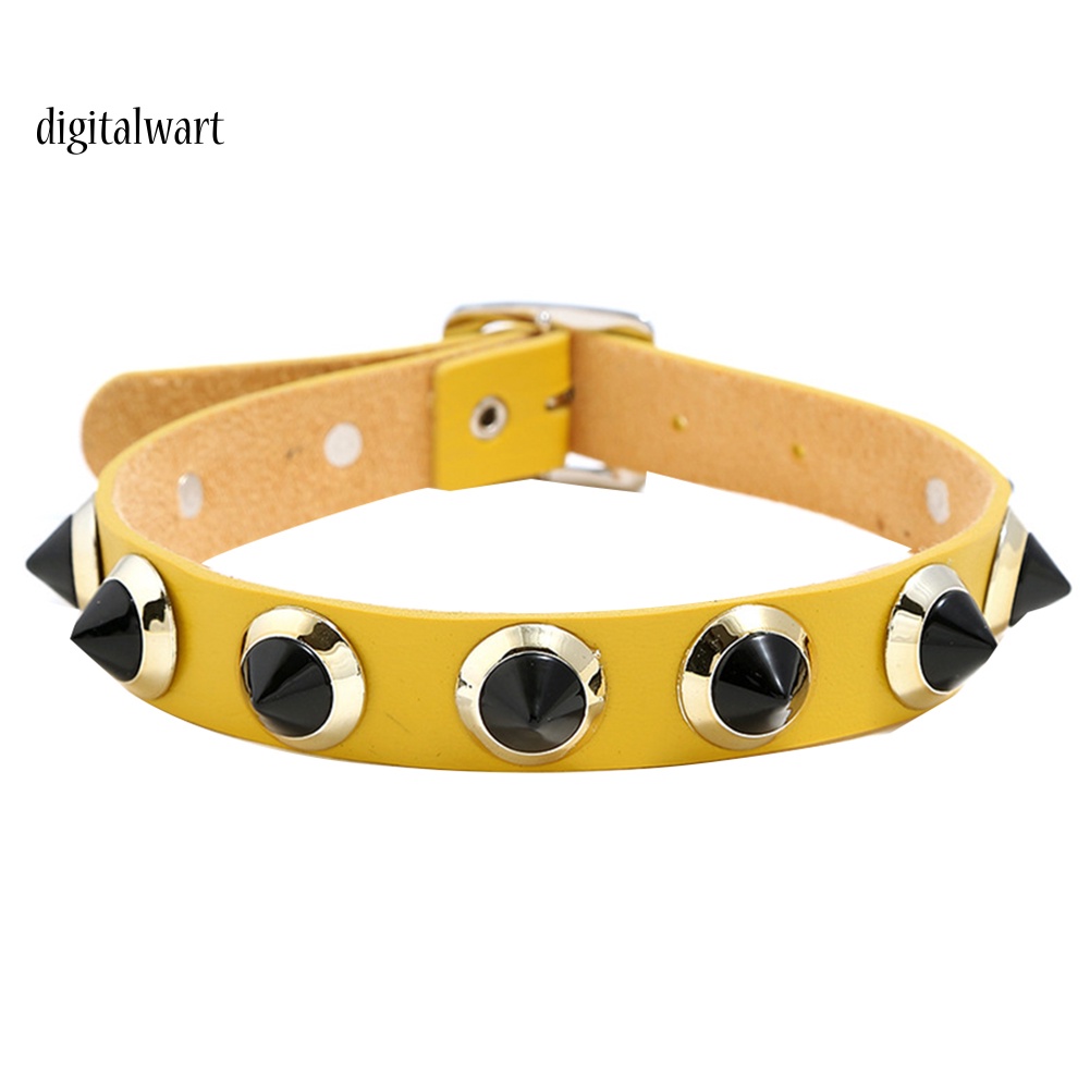 Kỹ Thuật Số| Vòng Cổ Choker Da Đính Đinh Tán Phong Cách Punk Phá Cách Dành Cho Nữ