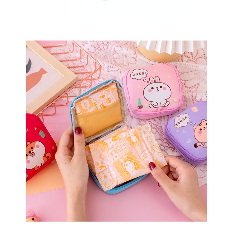 Túi Đựng Mỹ Phẩm Cỡ Lớn In Hoạt Hình Dễ Thương