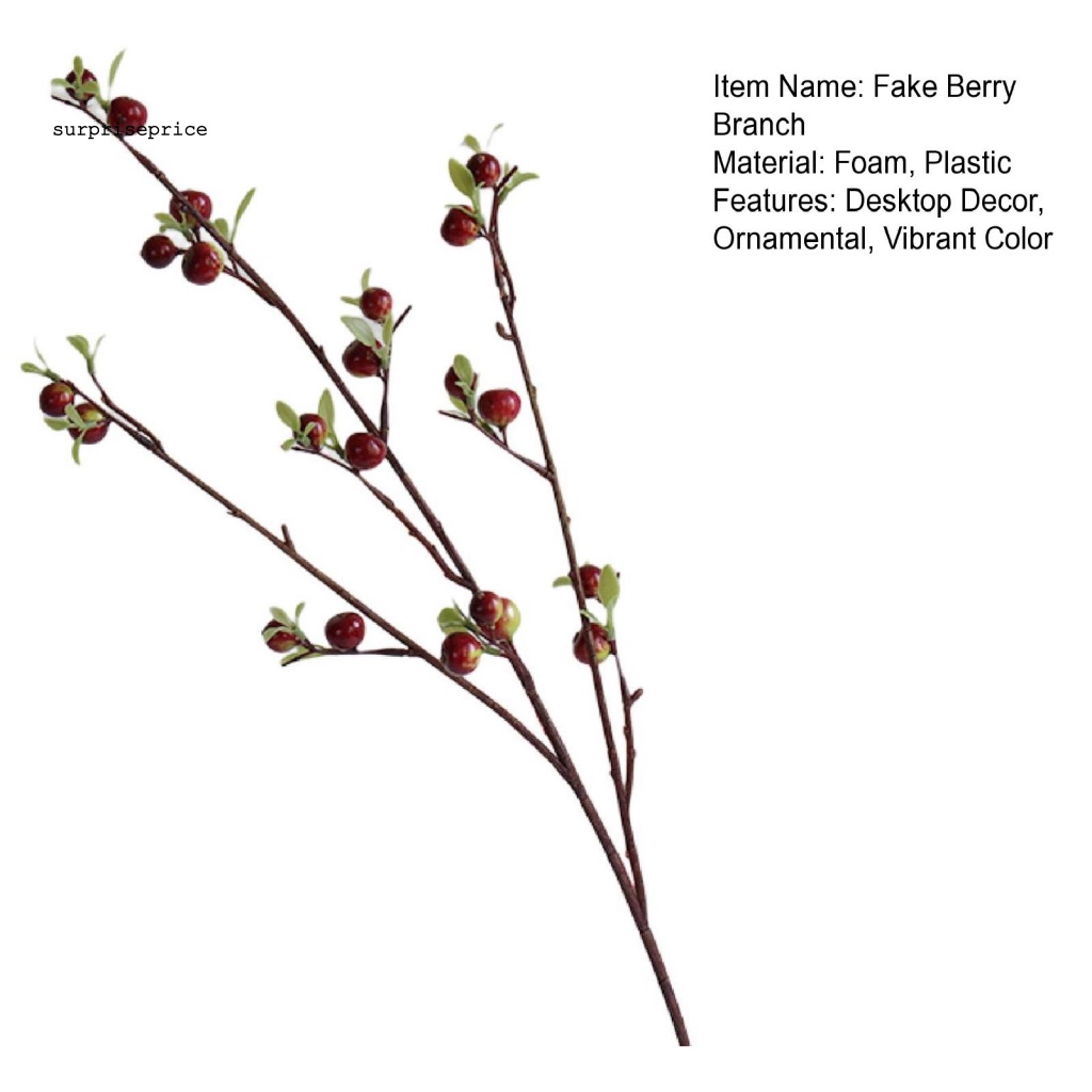 Nhánh Quả Táo Nhỏ Không Phai Màu Dùng Trang Trí Nhà Cửa / Làm Đạo Cụ Chụp Ảnh