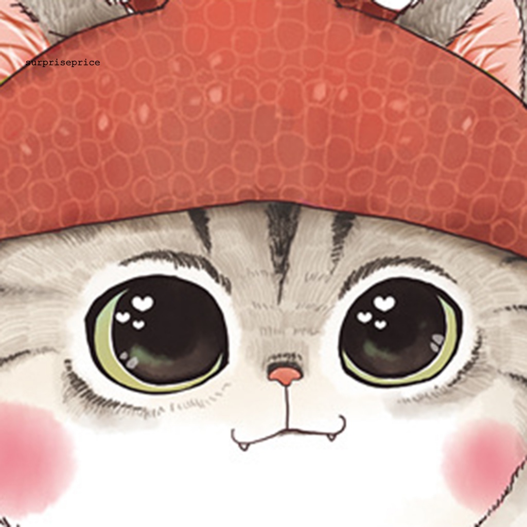 Set 2 Sticker PVC Dán Tường Tự Dính Chống Nước Hình Mèo Dễ Thương