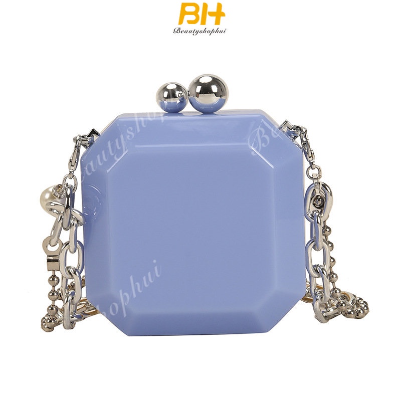 Túi Xách Đeo Vai Kiểu Hộp Bằng Chất Liệu Acrylic Thời Trang 2023 Dành Cho Nữ