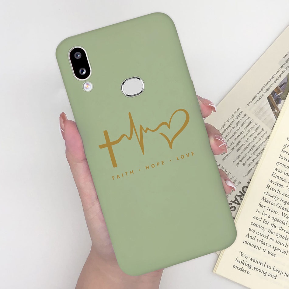 Ốp Điện Thoại Silicone Mềm Nhám Siêu Mỏng Họa Tiết Hoa Cho Samsung Galaxy A10s M01s Samsung A 10s M 01s