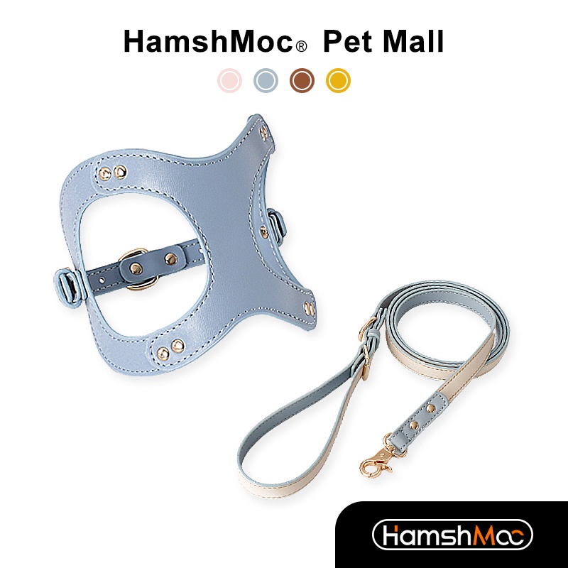 HamshMoc Bộ Dây Dắt Thú Cưng Đi Dạo Bằng Da Bền Thoải Mái Có Tay Cầm Điều Chỉnh Được