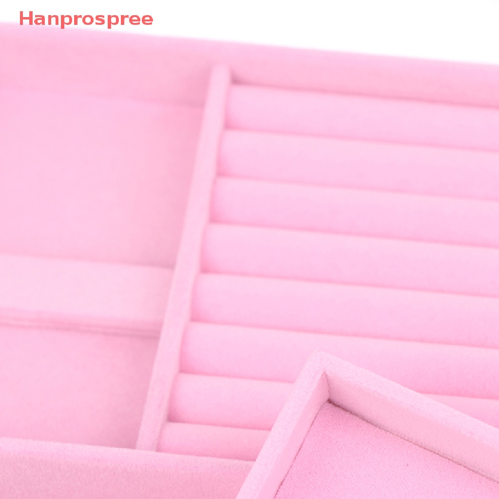 Hanprospree > Khay Trưng Bày Trang Sức Bằng Nhung Màu Hồng Có Thể Xếp Chồng Lên Nhau