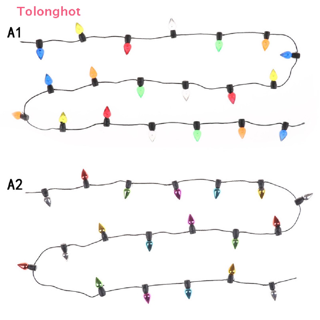 Dây Đèn Led 0.5m 1 / 12 Bằng Nhựa Nhiều Màu Trang Trí Nhà Búp Bê