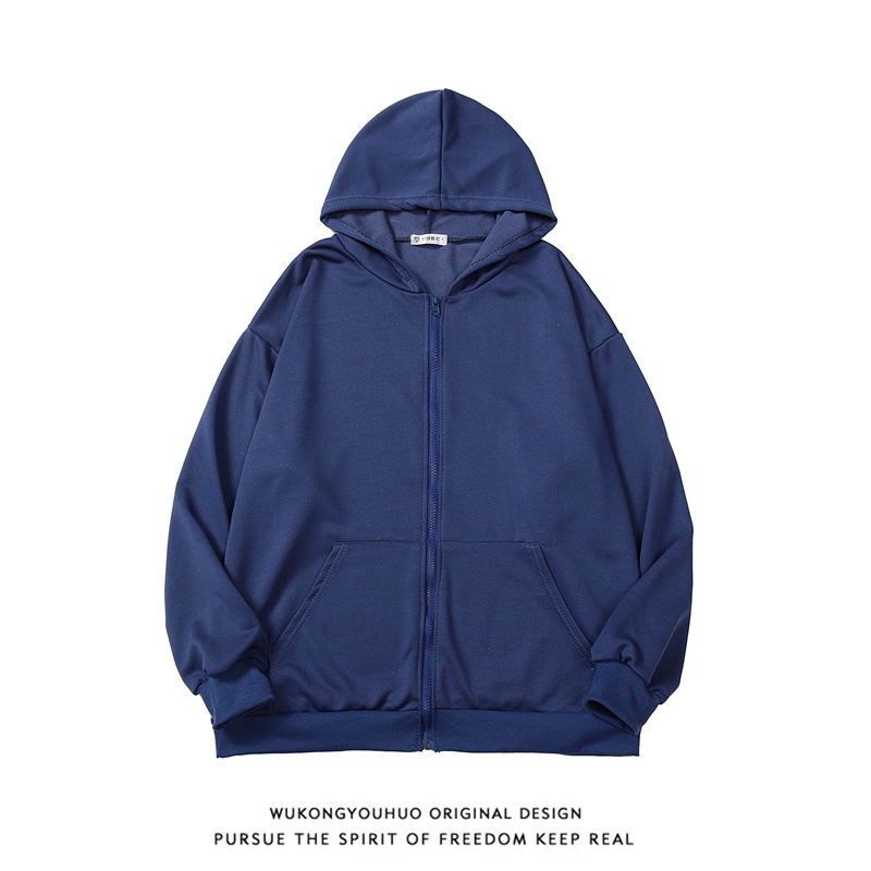 Áo Khoác Bóng Chày Có Nón Màu Sắc Đơn Giản Phong Cách Hàn Quốc