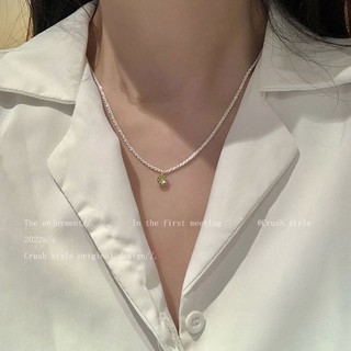 Vòng cổ Mặt Đá Quý Xanh Lấp Lánh