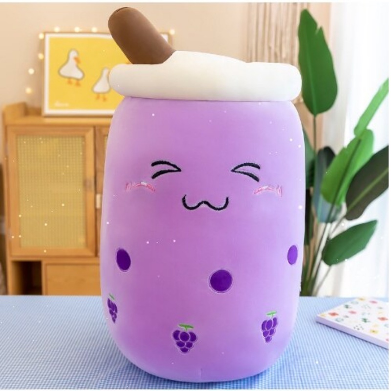Gối Ôm Nhồi Bông Hình Ly Trà Sữa Dễ Thương Cho Bé