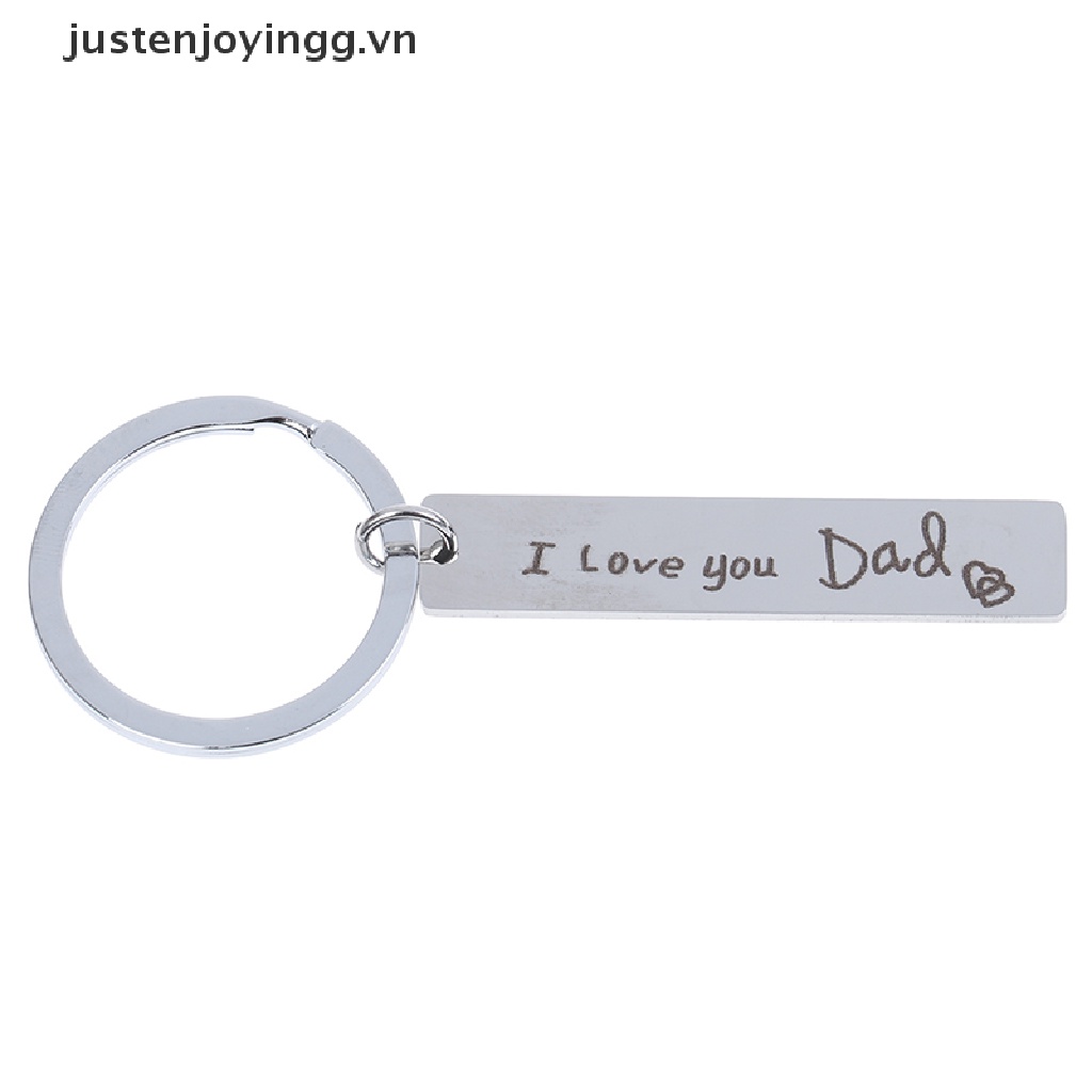 Móc Khóa Kim Loại Khắc Chữ I Love You Dad Làm Quà Tặng Ngày Của Cha