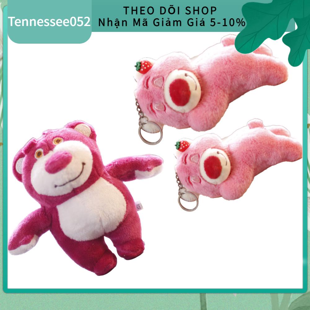 Tennessee052 Gấu Móc Chìa Khóa Túi Mặt Dây Chuyền Nhẫn Đáng Yêu Dễ Thương Sang Trọng Vật Trang Trí Màu Hồng