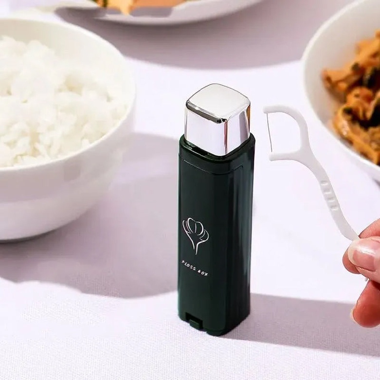 Portable Floss Dispenser Case Dental Automatic Floss Box for Dating Travel