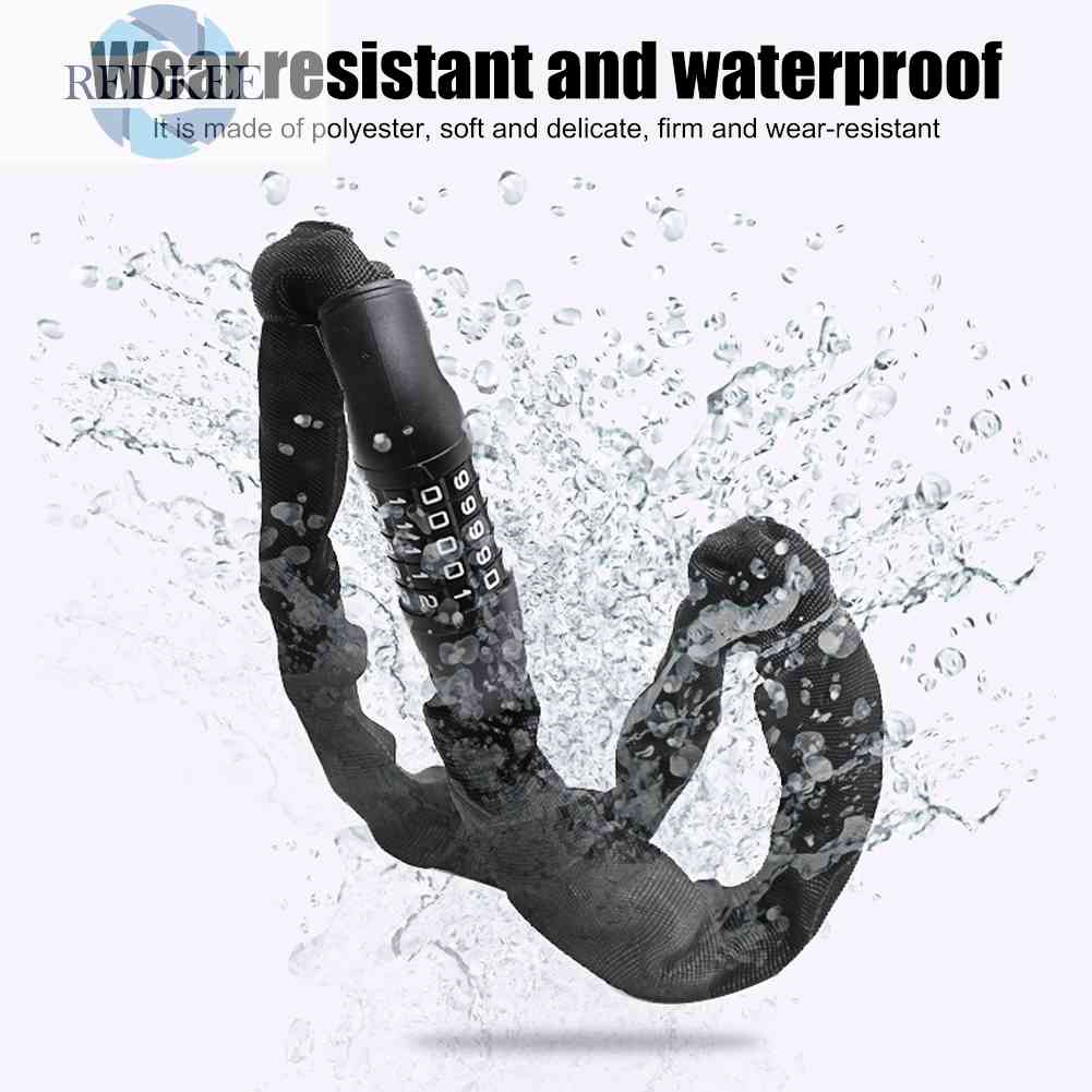 Dây Xích Khóa Xe Đạp / Xe Máy Kết Hợp Mật Khẩu 5 Chữ Số