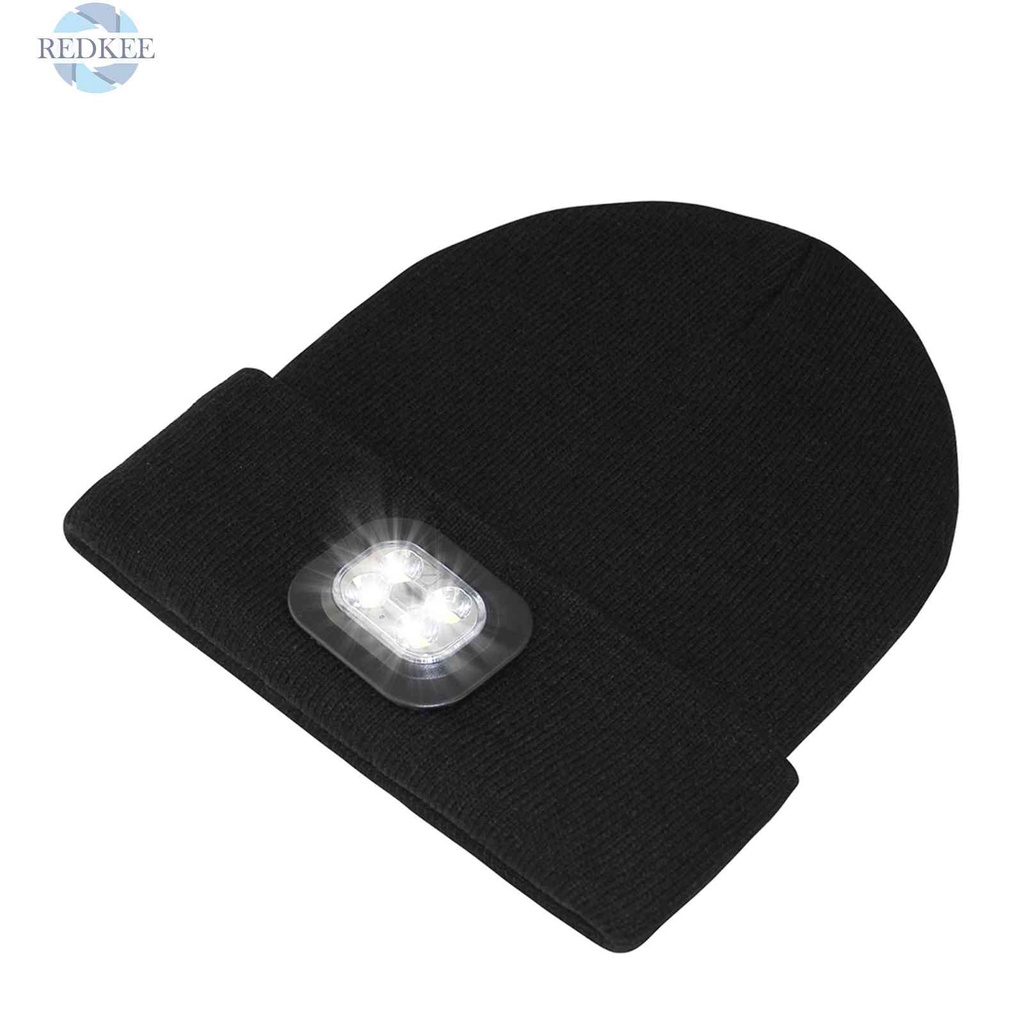 Đèn Pin LED 400mAh Gắn Mũ beanie Tiện Dụng