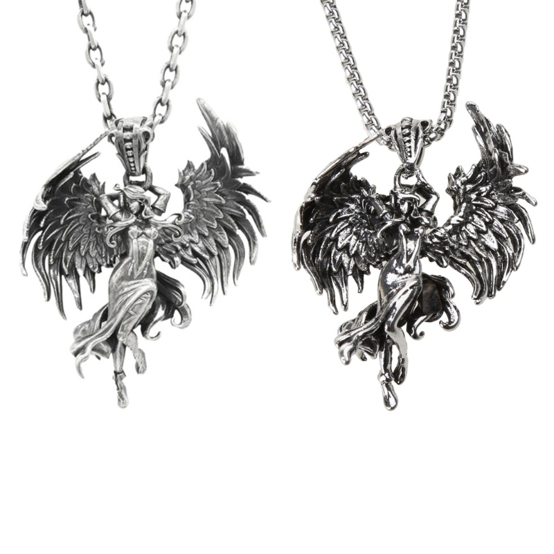 Vòng cổ Mặt Hình Cánh Thiên Thần Phong Cách Gothic Thời Trang Cho Tuổi Teen