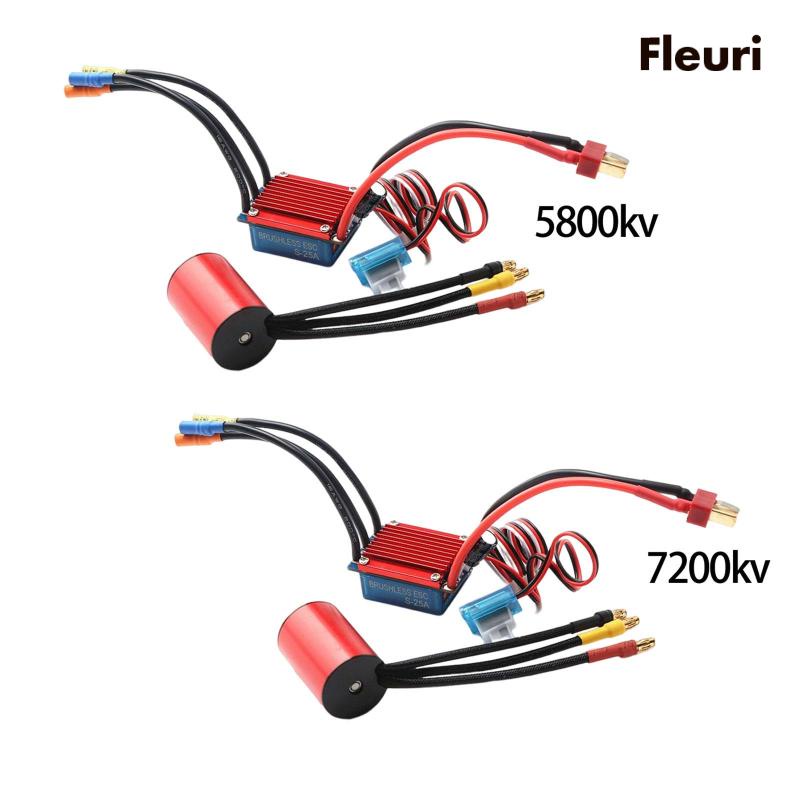 Động Cơ Không Chổi Than 4 Cực 2430 Kèm ESC Không Chổi Than 25A Cho Mô Hình Xe Tải Tỉ Lệ 1 / 16 1 / 18