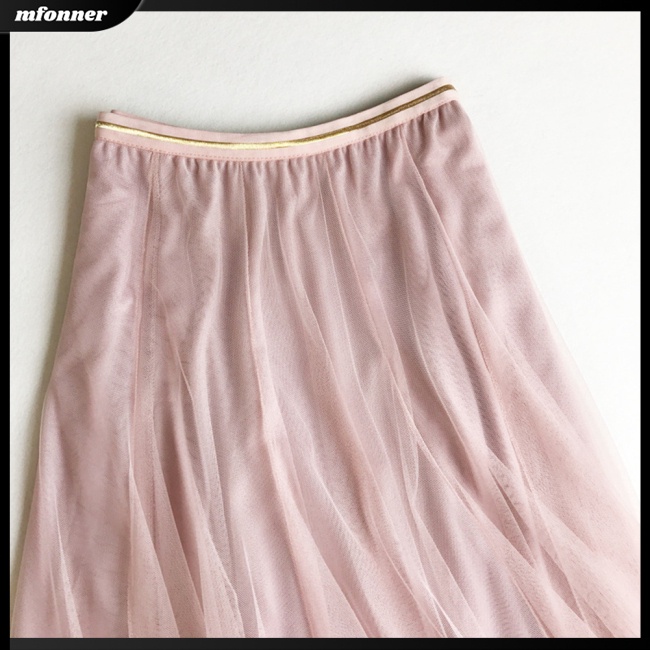 Chân Váy Tutu Lưng Cao Co Giãn Màu Trơn Mềm Mại Thoáng Khí Thoải Mái Cho Nữ