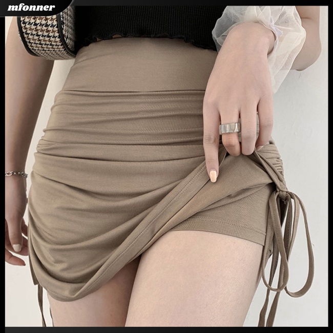 Chân Váy Ngắn Lưng Cao Màu Sắc Thời Trang Cho Nữ