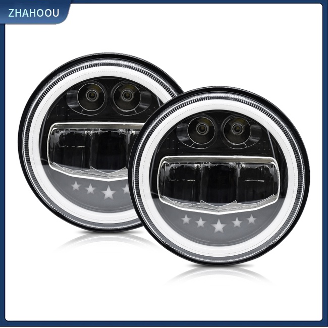 ☃Nhà Cửa☃ Đèn Pha Led Tròn 7 Inch 6000k / 3000k 20000lm Bằng Nhôm Chống Thấm Nước Chuyên Dùng Cho Xe Mô Tô