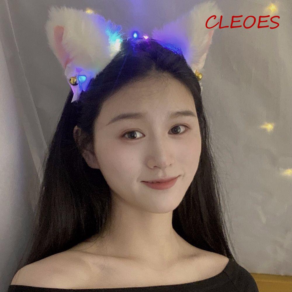 Băng Đô Tai Mèo Có Chuông Phát Sáng Dễ Thương