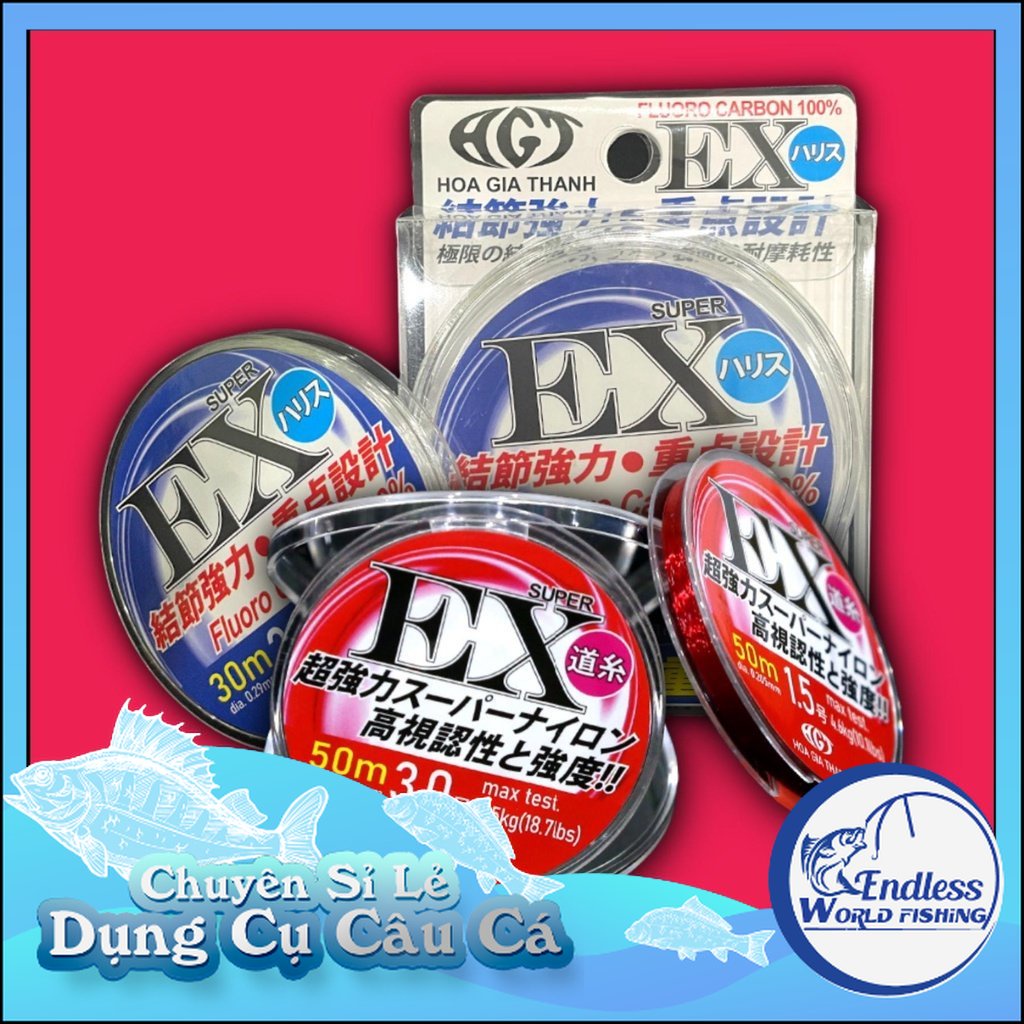 Dây Trục Thẻo Câu Cá EX HGT Cao Cấp 30-50M