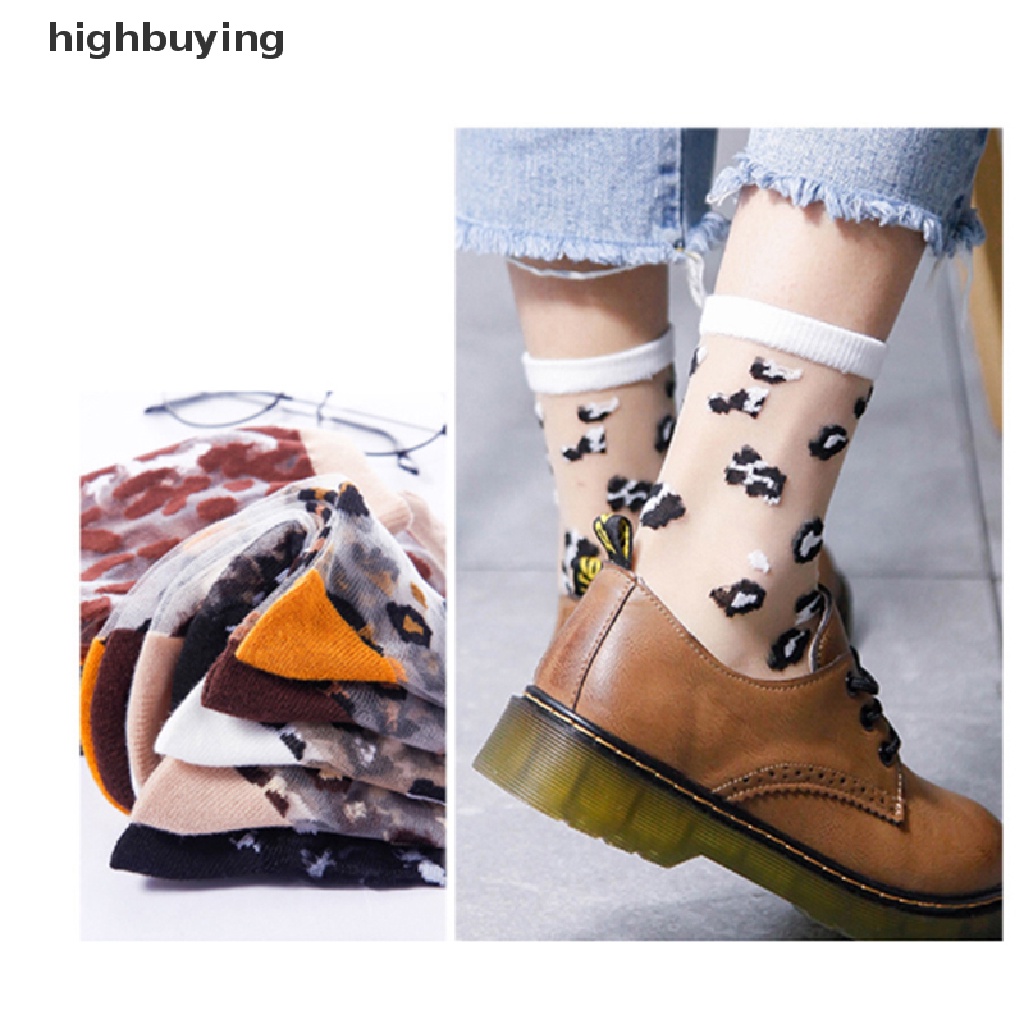 1 Đôi Tất Lưới Họa Tiết Da Báo Cá Tính Cho Nữ