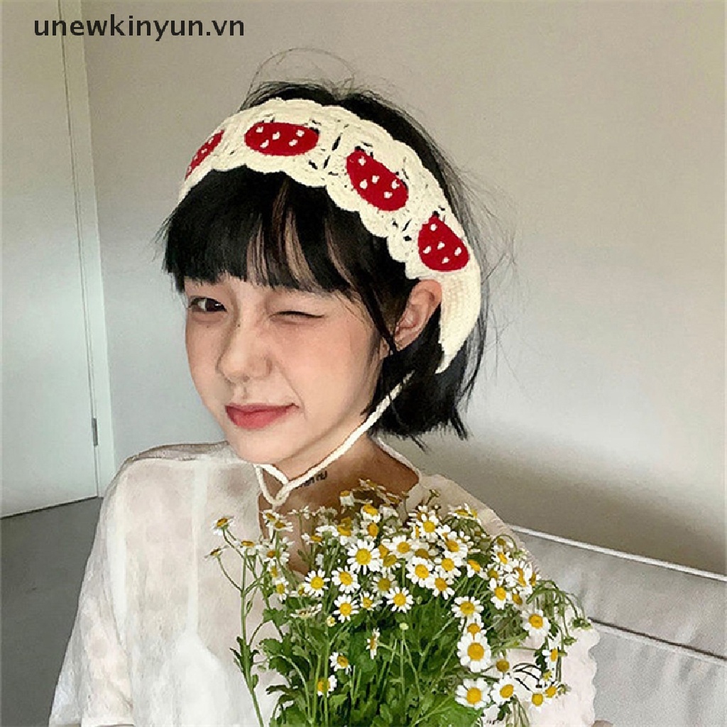 1 Băng Đô Đan Len Hình Nấm Thời Trang Nữ Tính