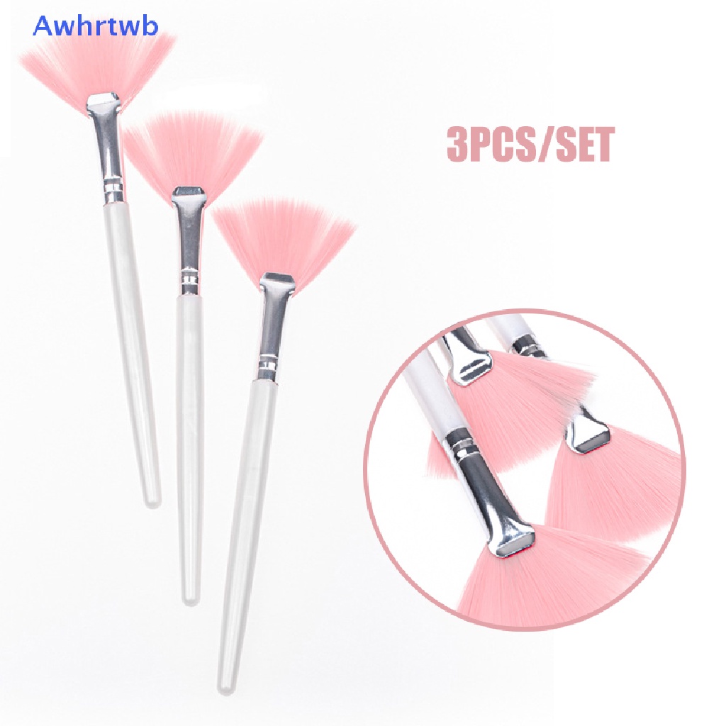 Set 3 Cọ Đắp Mặt Nạ Chăm Sóc Da Với Tay Cầm Nhựa Trong Suốt Mới