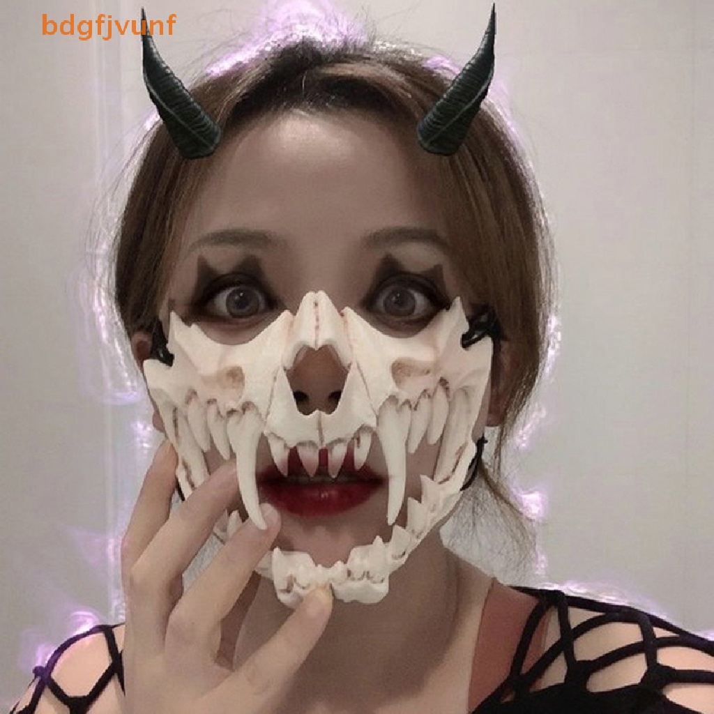 Mặt Nạ Hóa Trang Halloween Hình Đầu Lâu Sói Độc Đáo