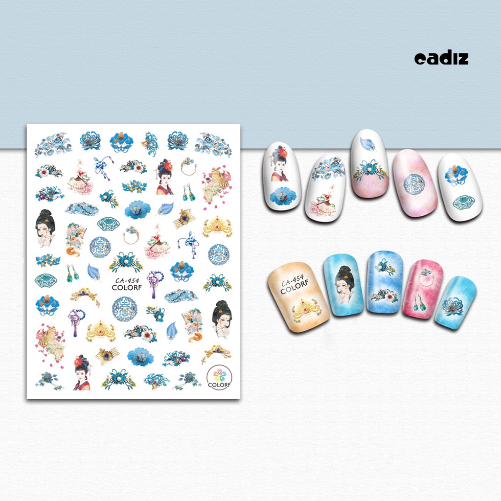 Miếng Dán Trang Trí Móng Tay 2D Nhiều Màu Không Mùi Tháo Rời Được DIY