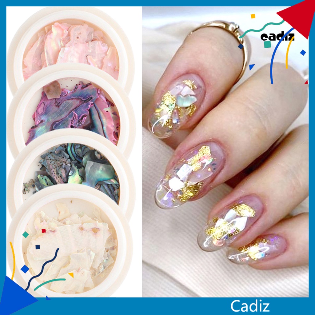 1 Hộp Kim Tuyến Lấp Lánh Hình Dạng Bất Đối Xứng 3D Trang Trí Móng Nghệ Thuật