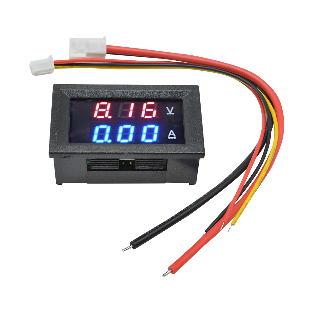 Vôn kế điện tử RIRIHI màn hình LED kép 3 / 4 Bit DC 100V 10A / 50A
