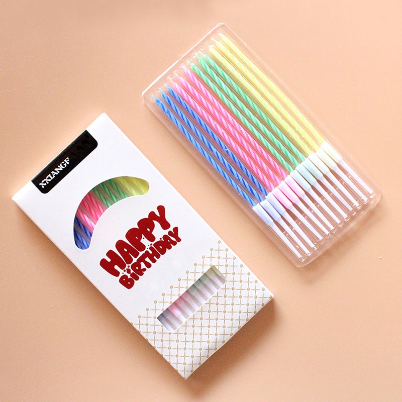 Nến Sinh Nhật Màu Sắc Cầu Vồng Dùng Để Trang Trí Bánh