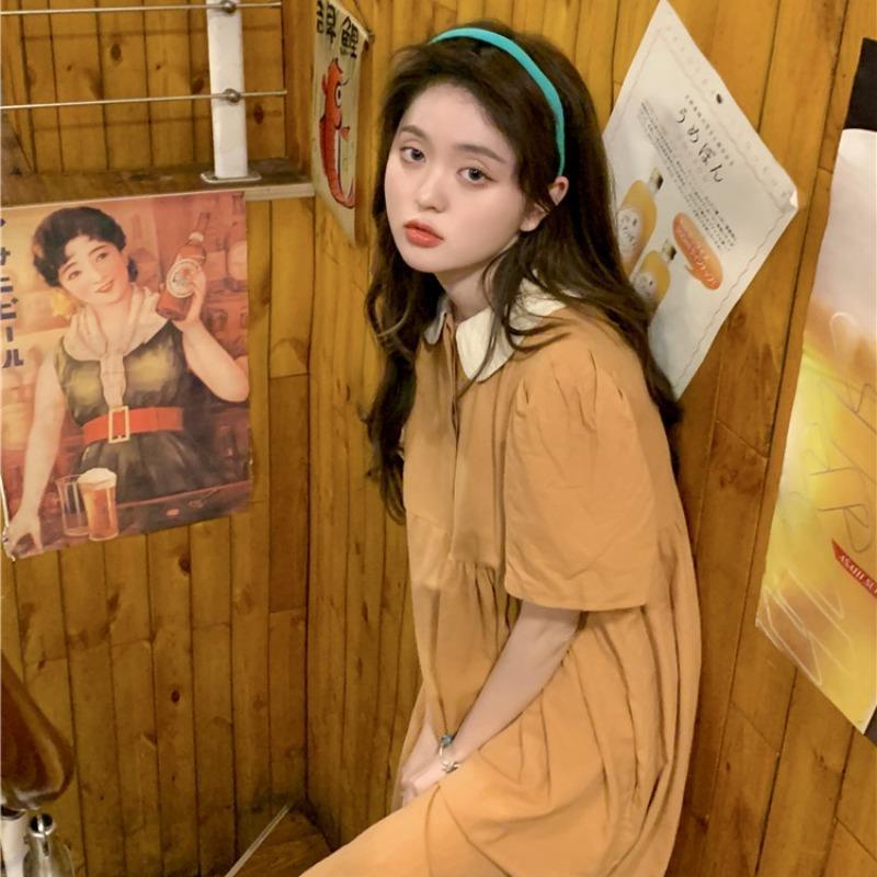 Đầm Dáng Dài Cổ Búp Bê Phong Cách Nhật Bản Dễ Thương Thời Trang Mùa Hè 2023