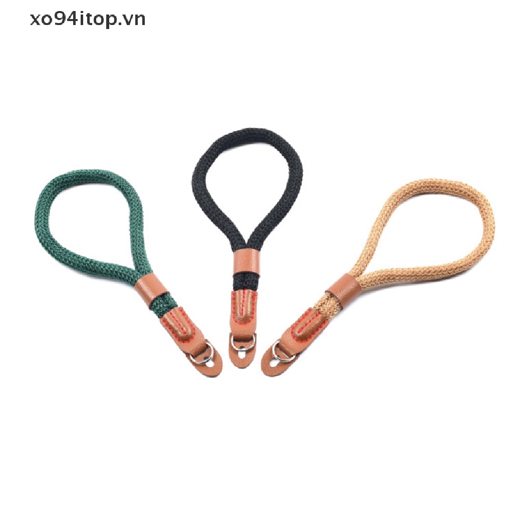 Xoitop Dây Đeo Cổ Tay Cotton Bện Lỗ Tròn Cho Máy Ảnh Kỹ Thuật Số Leica Digital SLR